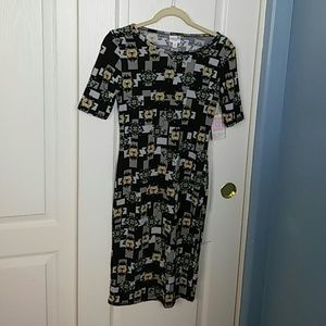 LuLaRoe black print dress XS